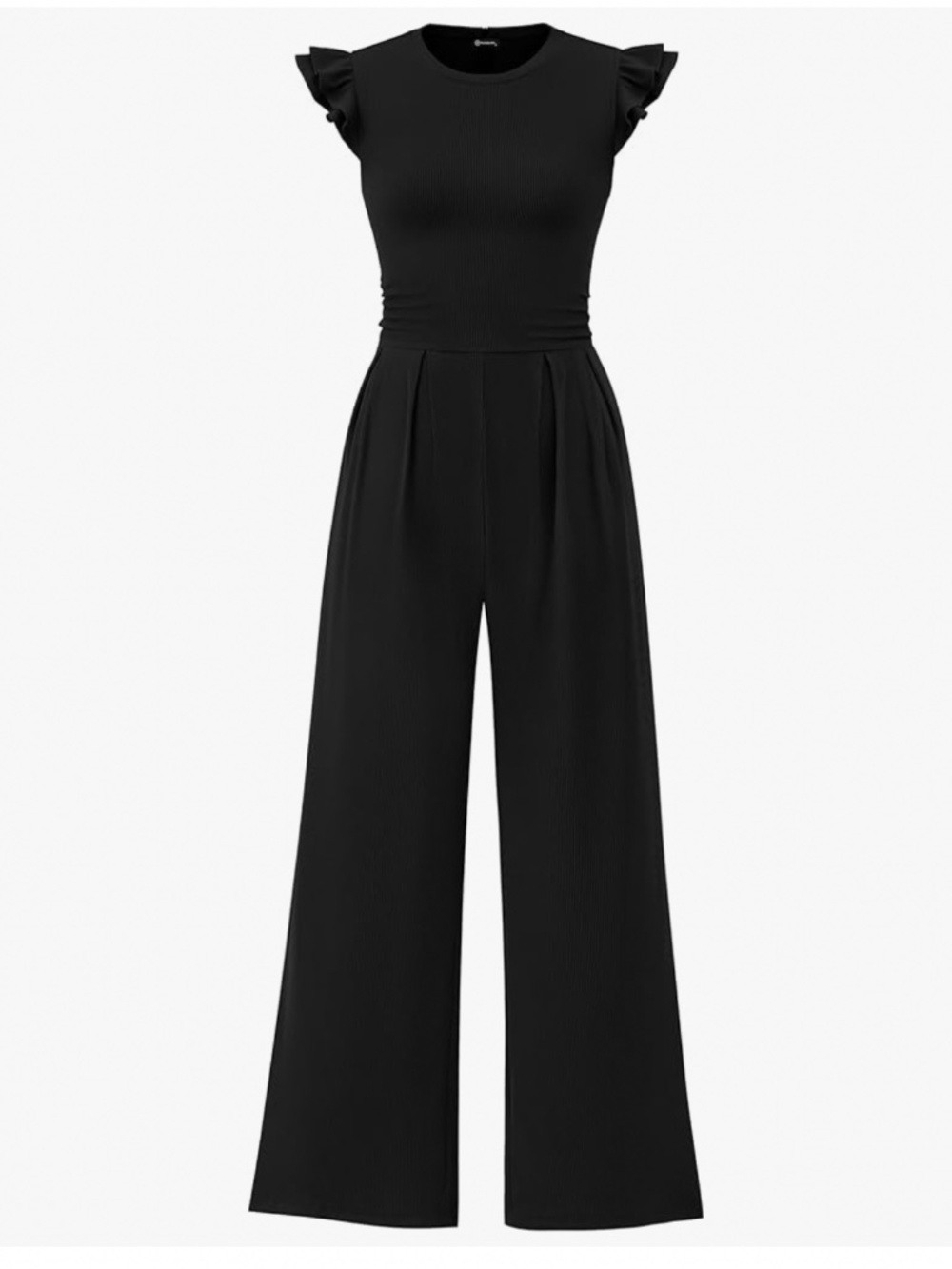 Ruffle Cap Sleeve Jumpsuit